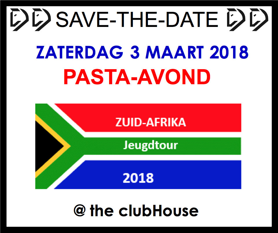 Pasta-avond 03/03/18   DRC-Jeugdtour Zuid-Afrika